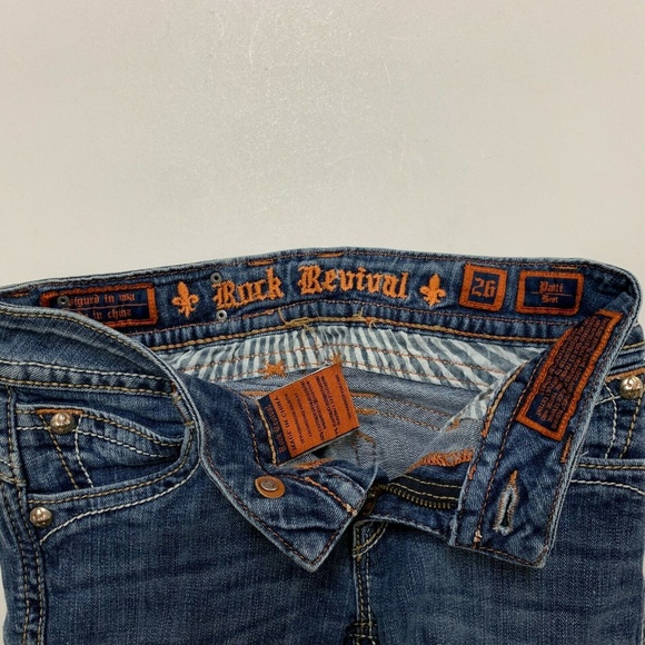Rock Revival Patti Boot Cut Blue Jeans Sz 26x32 Fl - Picture 4 of 8